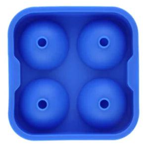 Black 4-Cavity Silicone Ice Ball Maker Tray