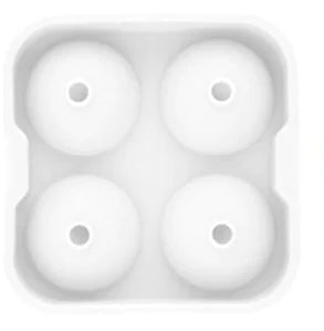 Black 4-Cavity Silicone Ice Ball Maker Tray
